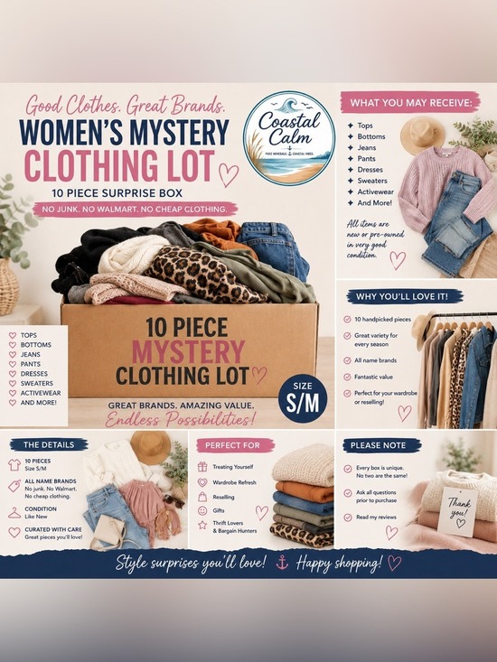 Other - Women’s 10 Piece Mystery Clothing Box | Size S/M